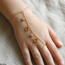 TBCH00596 QSJ Stainless Steel Four-Leaf Clover Bracelet - TBCH