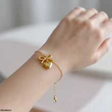 TBCH00614 MSJ Stainless Steel Bow/Heart Drop Bracelet - TBCH