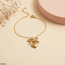 TBCH00614 MSJ Stainless Steel Bow/Heart Drop Bracelet - TBCH