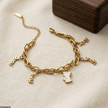 TBCH00639 BHS Link Double Chain Stainless Steel Bracelet - TBCH