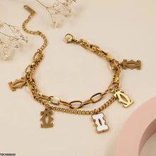 TBCH00640 BHS Link Double Chain Stainless Steel Bracelet - TBCH