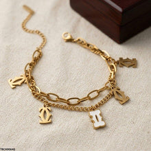 TBCH00640 BHS Link Double Chain Stainless Steel Bracelet - TBCH