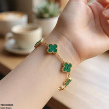 TBCH00680 MSJ Four Side Leaf Stainless Steel Bracelet Adjustable - TBCH