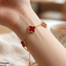 TBCH00680 MSJ Four Side Leaf Stainless Steel Bracelet Adjustable - TBCH