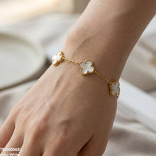 TBCH00681 MSJ Four Side Leaf Stainless Steel Bracelet Adjustable - TBCH