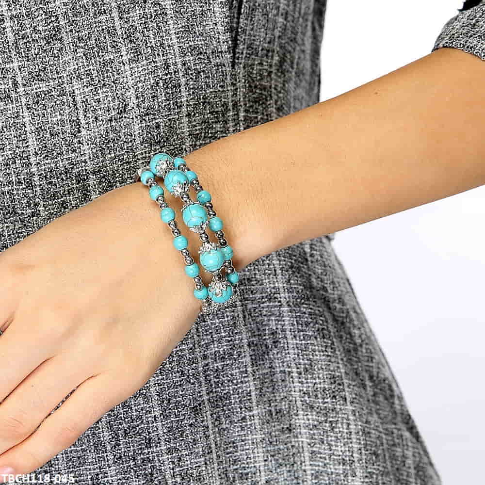 TBCH118 MHJ Layer Beads Hand Bracelet - TBCH