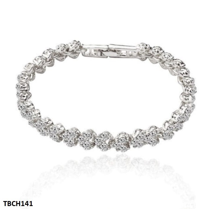 TBCH141 LQP Silver Heart Hand Bracelet - TBCH