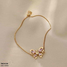 TBCH158 QWN Butterfly/Box Chain Hand Bracelet - CBCH