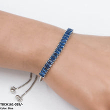 TBCH161 WKO Baguette Cut Tennis Hand Bracelet Adjustable - CBCH