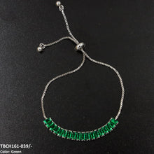 TBCH161 WKO Baguette Cut Tennis Hand Bracelet Adjustable - CBCH