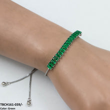 TBCH161 WKO Baguette Cut Tennis Hand Bracelet Adjustable - CBCH