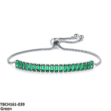 TBCH161 WKO Baguette Cut Tennis Hand Bracelet Adjustable - CBCH