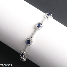 TBCH303 WKO Blue Oval Join Bracelet Adjustable - TBCH