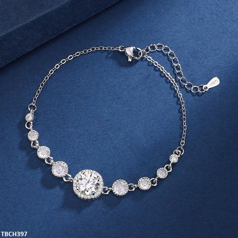 TBCH397 JJF Round Stone Bracelet Adjustable - TBCH