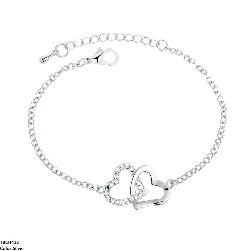 TBCH412 ZXS Double Heart Bracelet Adjustable - CBCH
