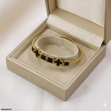 TBRH00475 MSJ Stainless Steel Square Clover Round Braclet - TBRH