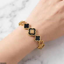 TBRH00491 MSJ Stainless Steel Three Flowers Bracelet - TBRH