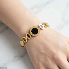 TBRH00496 MSJ Stainless Steel Round/Oval Stone Bracelet - TBRH