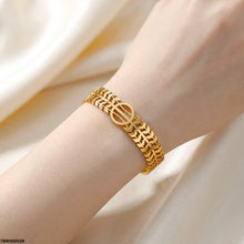 TBRH00508  MSS Round Double Leaf Bracelet - TBRH
