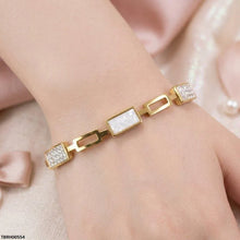TBRH00554  BHS Rectangle Stone Stainless Steel Bracelet Adjustable - TBRH