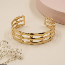 TBRH00580 BHS Multi Layer Link Stainless Steel Cuff Bracelet Adjustable - TBRH