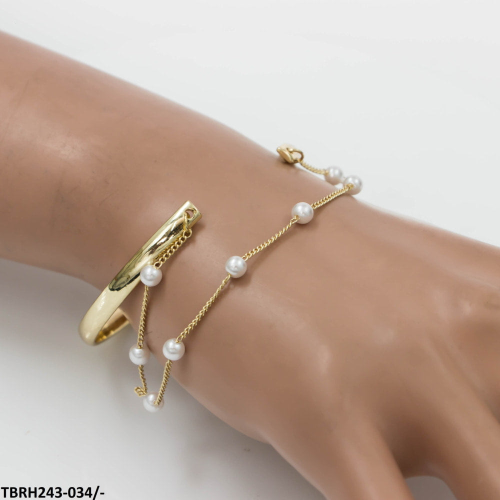 TBRH243 ZHJ Pearl Chain Bracelet Openable - TBRH
