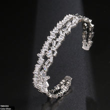 TBRH355 BYJ Baguette Stone Studded Bracelet Openable - TBRH