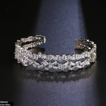 TBRH355 BYJ Baguette Stone Studded Bracelet Openable - TBRH