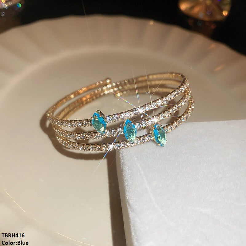 TBRH416 YBJ Marquise Bangle Bracelet Adjustable - TBRH