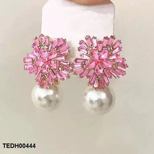 TEDH00444 LSH Tear Flower Pearl Drop Earrings - TEDH