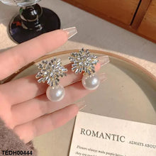 TEDH00444 LSH Tear Flower Pearl Drop Earrings - TEDH