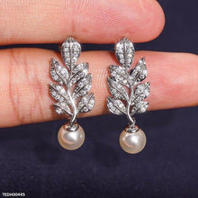 TEDH00445 CSH Leaf Pearl Drop Earrings - TEDH