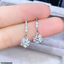 TEDH00449 KRL  Round ZIRCON Stone Drop Earrings - TEDH