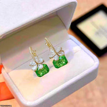 TEDH00451 SYB Rectangle Flower Earrings - TEDH