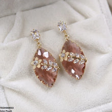 TEDH00453 QSJ Marquise/Leaf Zircon Flower Earrings - TEDH