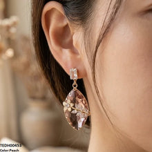 TEDH00453 QSJ Marquise/Leaf Zircon Flower Earrings - TEDH