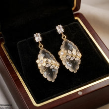 TEDH00453 QSJ Marquise/Leaf Zircon Flower Earrings - TEDH