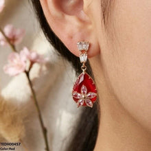 TEDH00457 QSJ Tear/Flower Zircon Earrings - TEDH