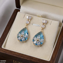 TEDH00463 QSJ Tear/Flower Zircon Earrings - TEDH