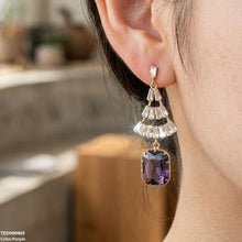 TEDH00465 QSJ Rectangle Drop Zircon Earrings - TEDH