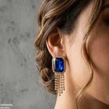 TEDH00476 SDQ Rectangle Layered Drop Earrings - TEDH