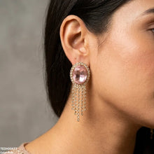 TEDH00477 SDQ Oval Layered Drop Earrings - TEDH