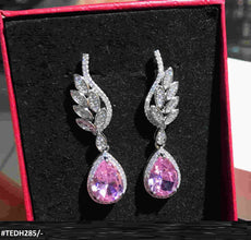 TEDH285 GWH Leaf Teardrop Earring - TEDH
