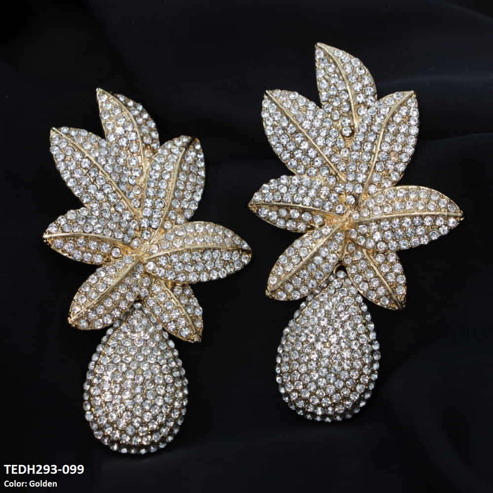 TEDH293 LYB Leaf's drop Earrings Pair - TEDH