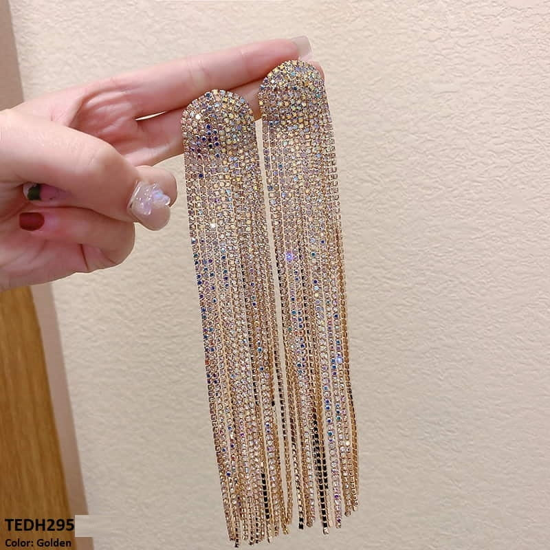 TEDH295 YBJ Tassel Drop Earrings Pair - TEDH