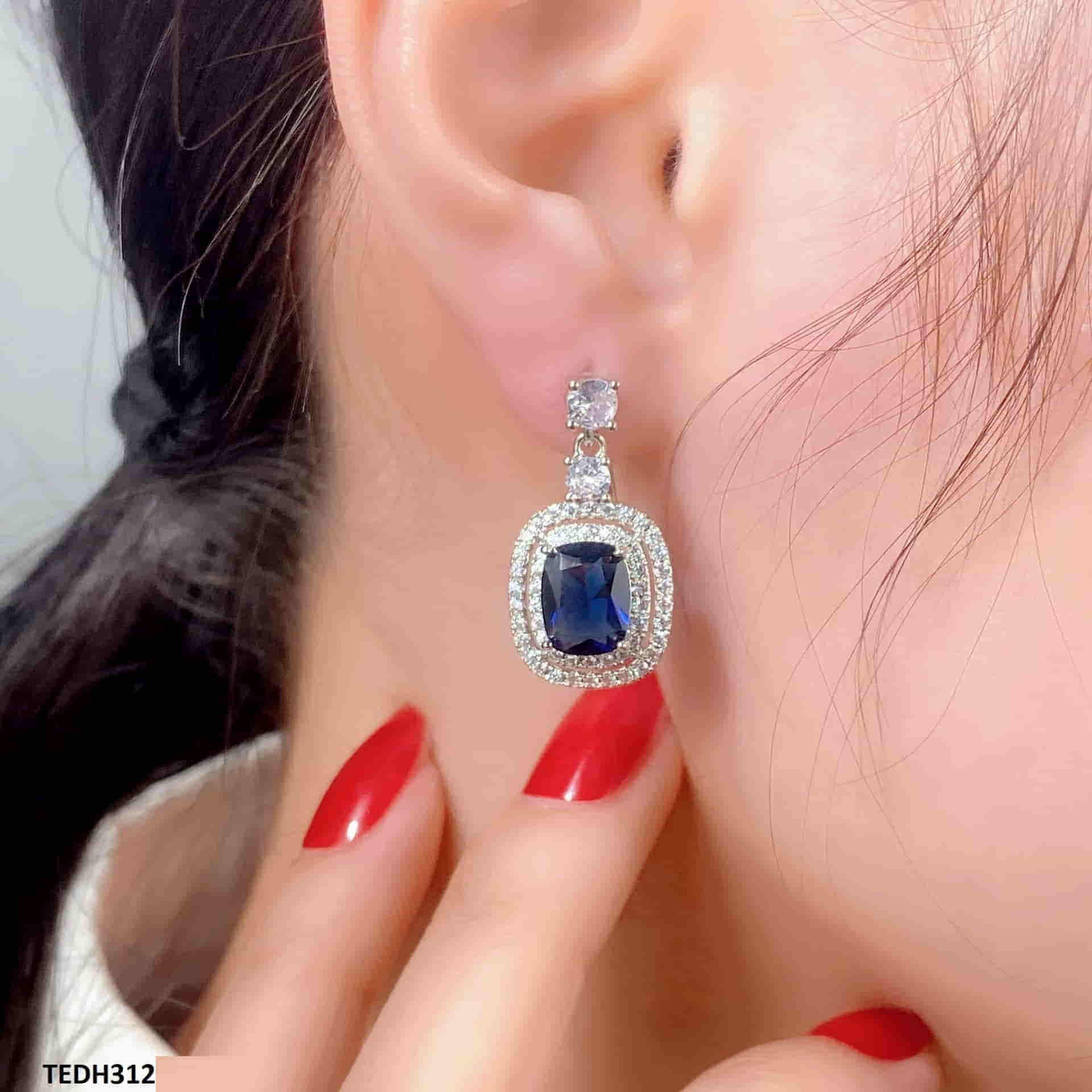 TEDH312 CSH Surrounding Layer Cushion Drop Earrings - TEDH
