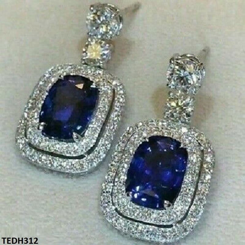 TEDH312 CSH Surrounding Layer Cushion Drop Earrings - TEDH