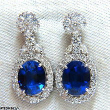 TEDH361 CSH Oval Cushion Drop Earrings Pair - TEDH