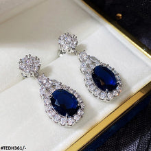 TEDH361 CSH Oval Cushion Drop Earrings Pair - TEDH