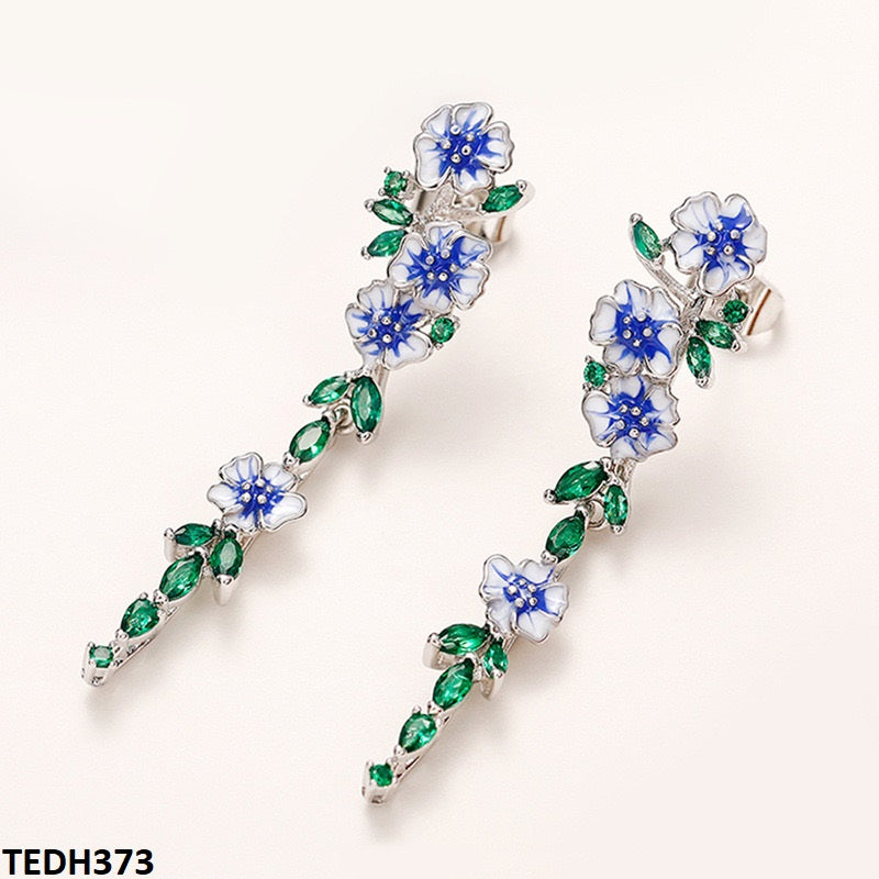 TEDH373 CSH Flower Earrings Drop Pair - TEDH
